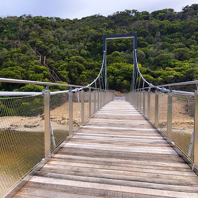 Flexi-Mesh wire protection for bridges